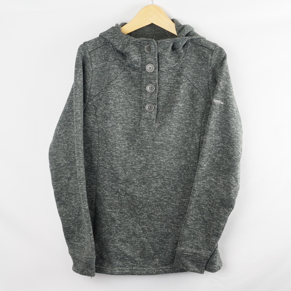 Columbia Heather Gray Darling Days Long Sleeve Pullover with Hood, Small